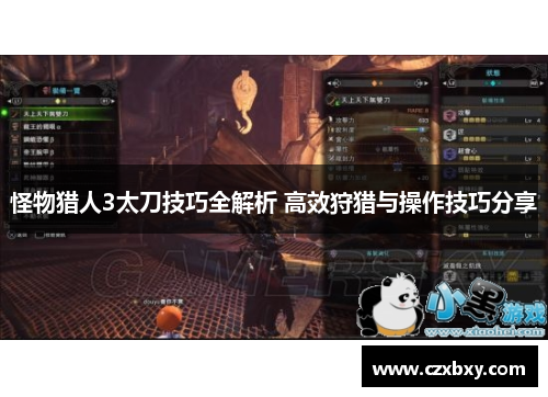 怪物猎人3太刀技巧全解析 高效狩猎与操作技巧分享